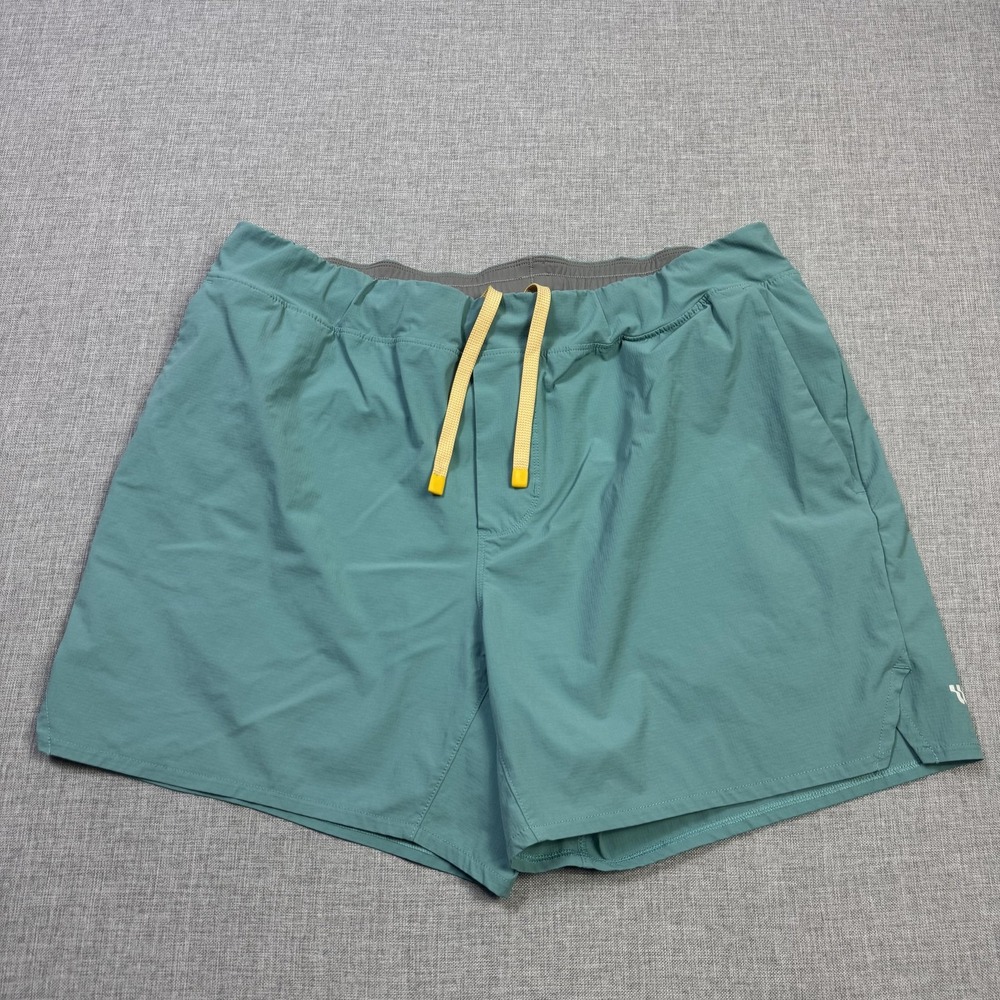 Wellen Sevens Sport 6" Activewear Shorts Mens Large Green Performance Gym